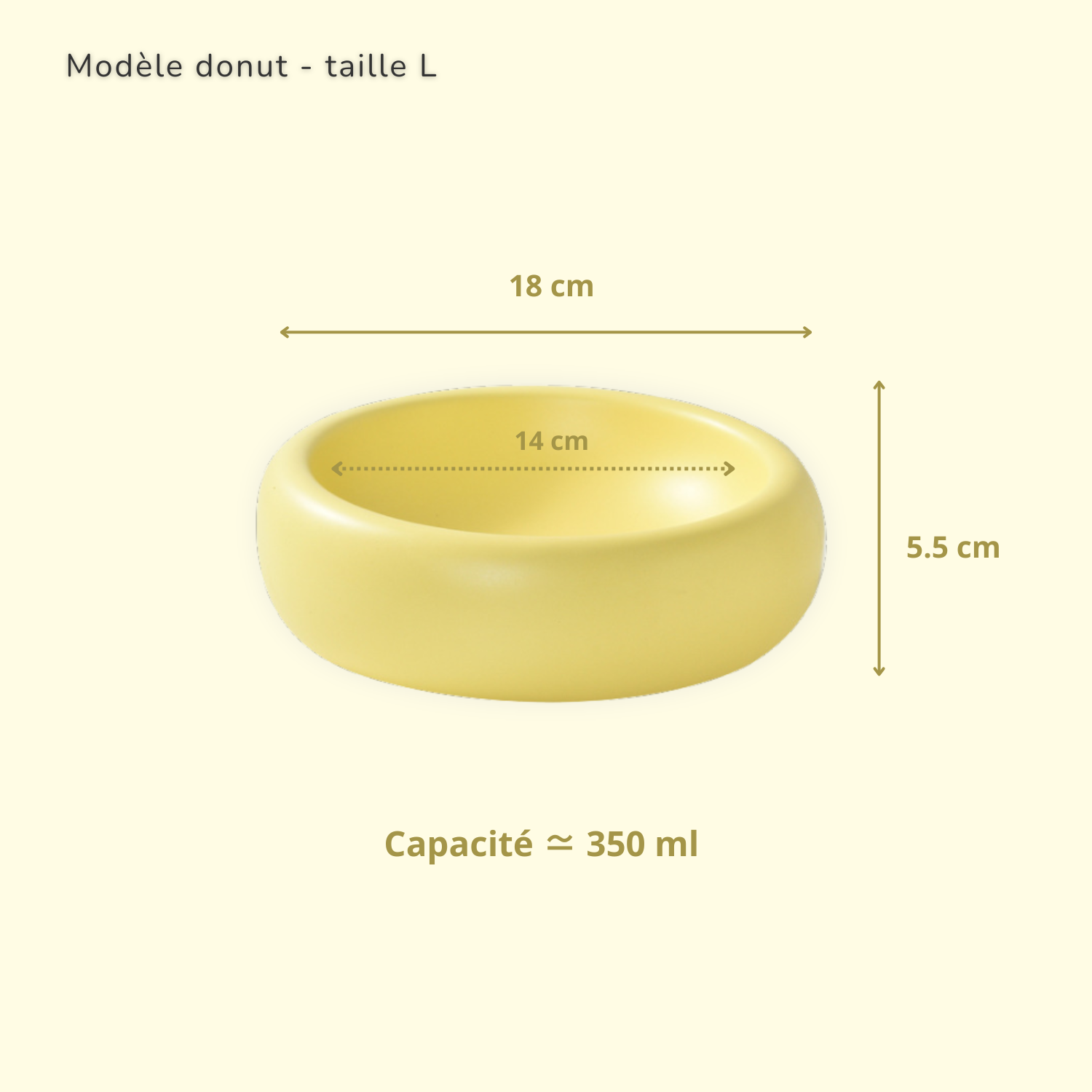 bols Donut pastel M L XL posés ensemble