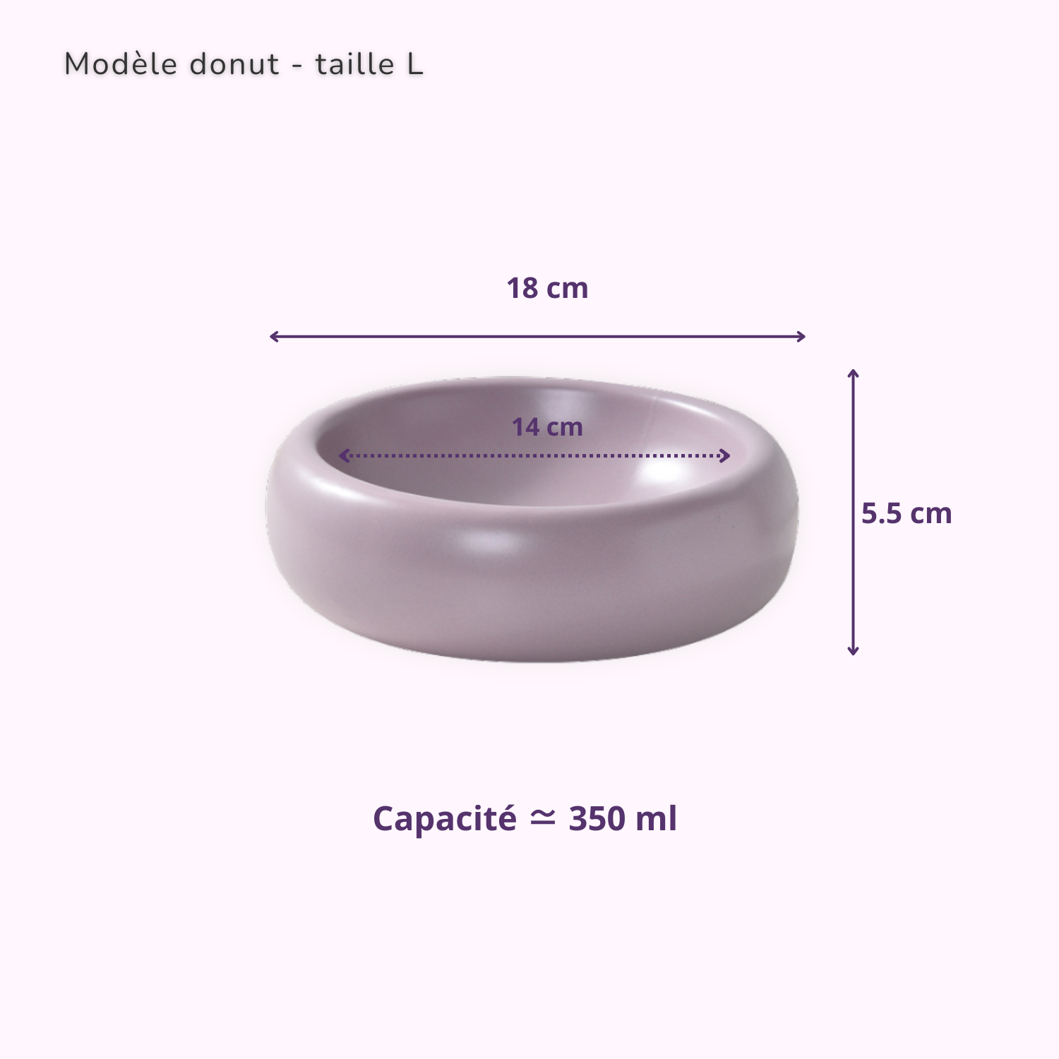 trio de bols Donut pastel assortis