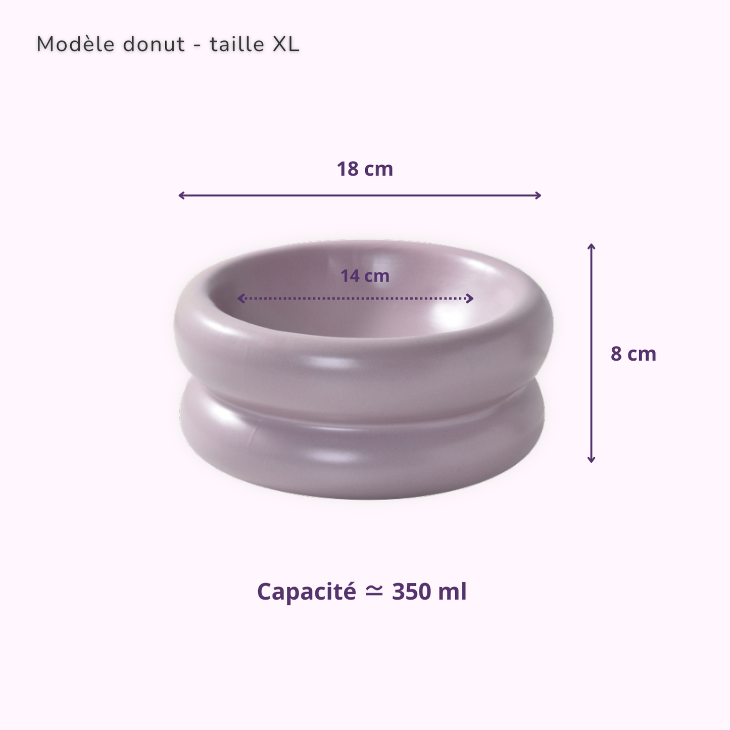 bols Donut pastel M L XL en céramique durable