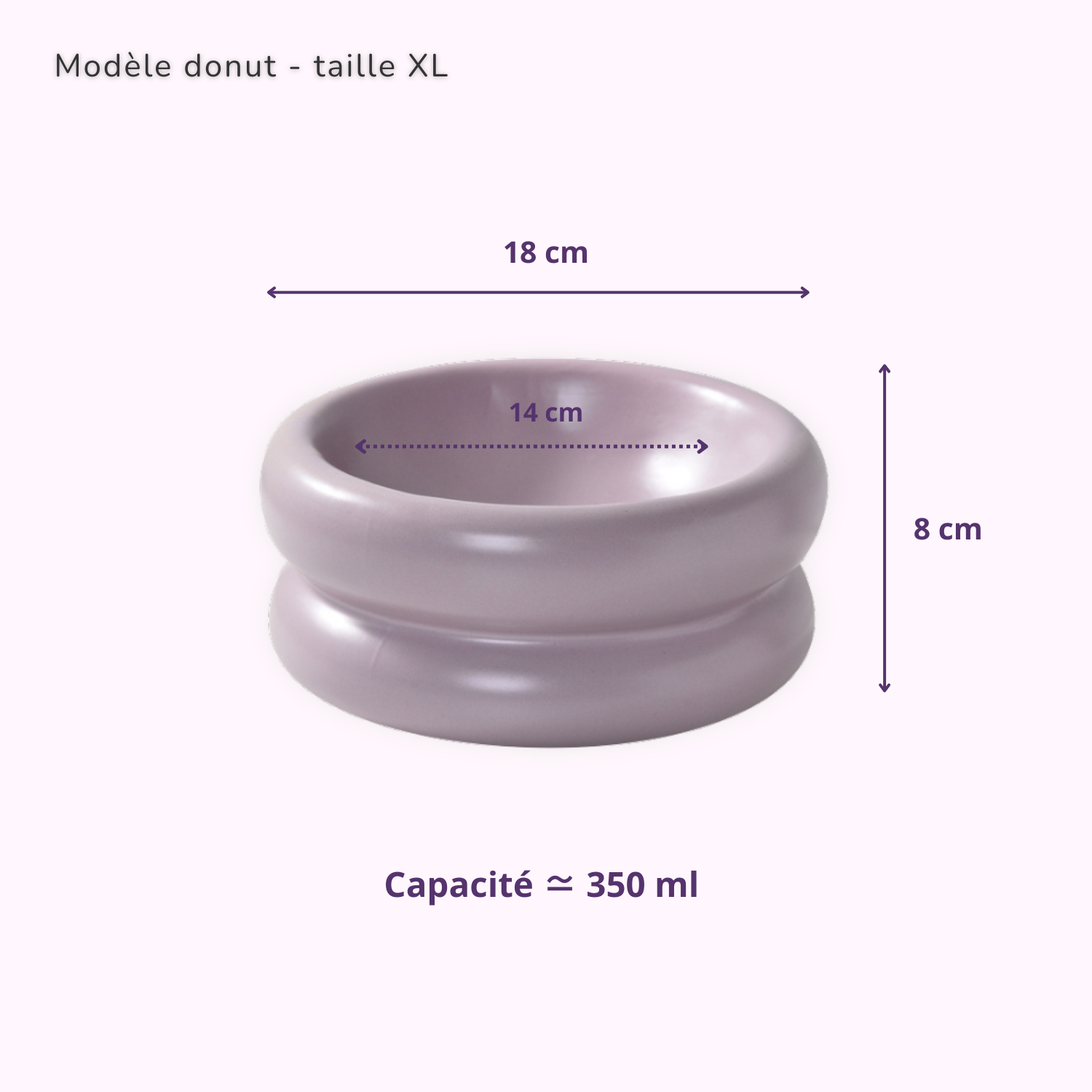 bols Donut pastel M L XL en céramique durable