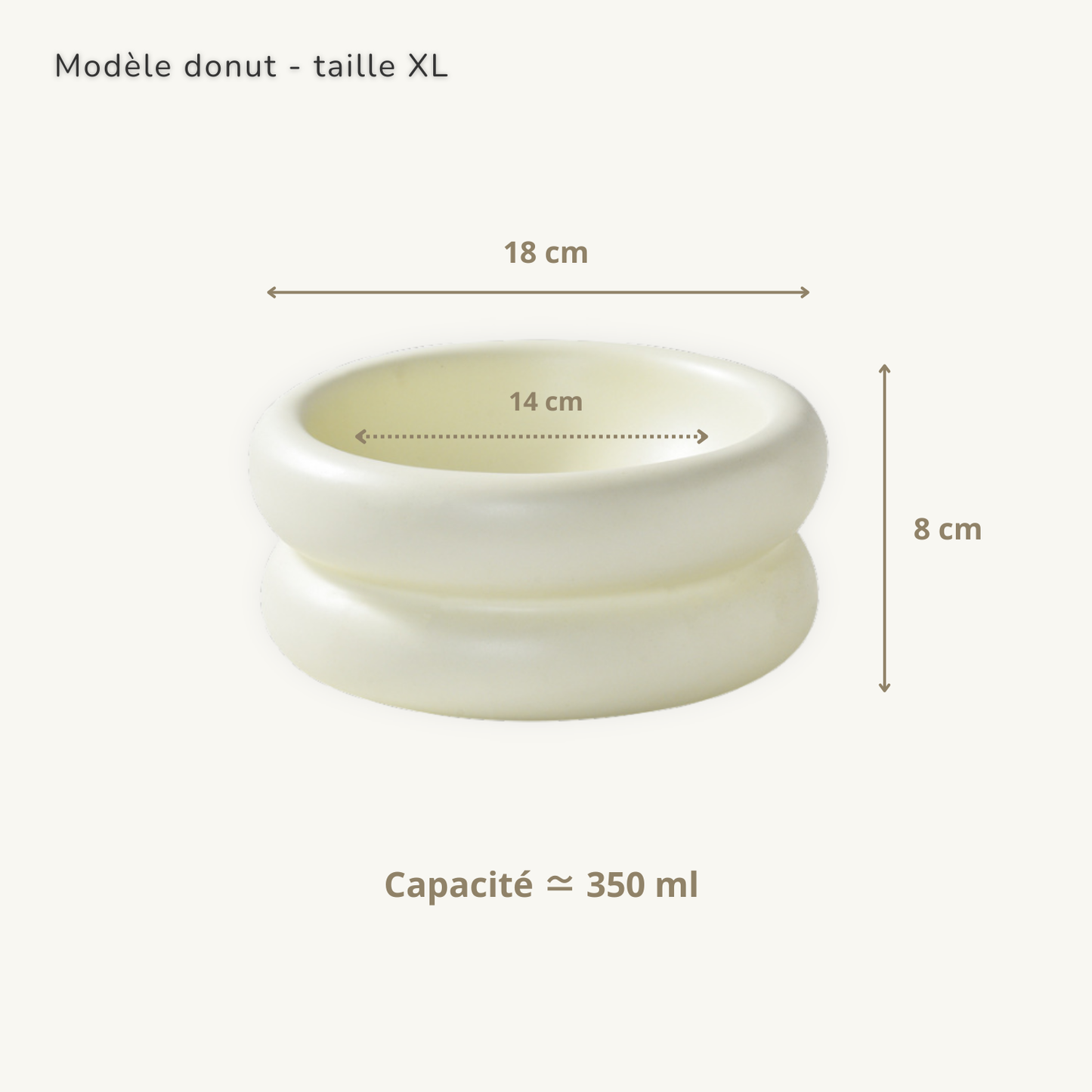 bols Donut pastel M L XL dans ambiance minimaliste