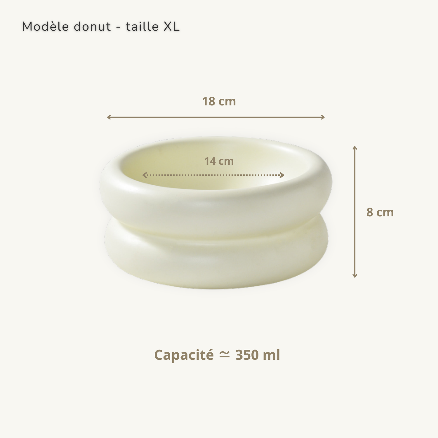 bols Donut pastel M L XL dans ambiance minimaliste