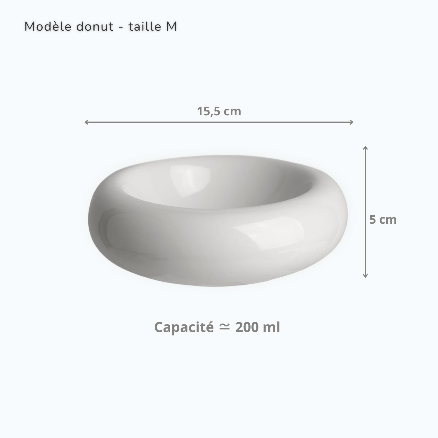 trois bols Donut pastel en tailles M L XL